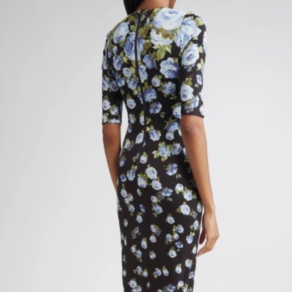 Unworn Alice + Olivia Delora Floral Jersey Midi Dress - Picture 3 of 10